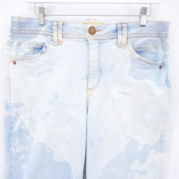 Democracy "Ab Technology" Factory Bleach Stain Light Blue Denim Jeans -10- 32/31 - Picture 3 of 9